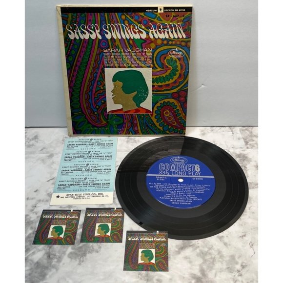 Sarah Vaughan Sassy Swings Again Compact 33 Jukebox 7" Record Mercury SR-667 - Picture 9 of 9
